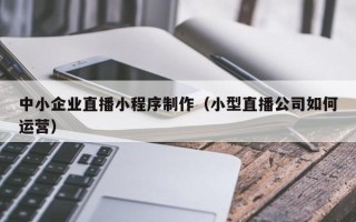 辽源中小企业直播小程序制作（小型直播公司如何运营）
